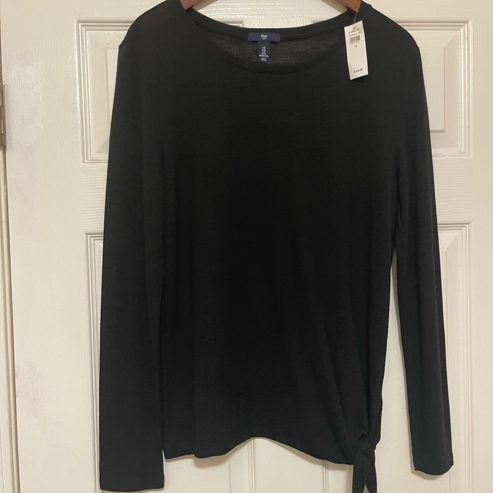 GAP Black Long Sleeve Blouse